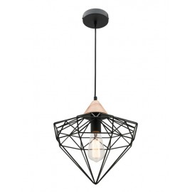 Cougar-Glint 1lt 60W E.S. Pendant - Black